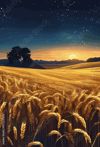 Natural photographs barley fields
