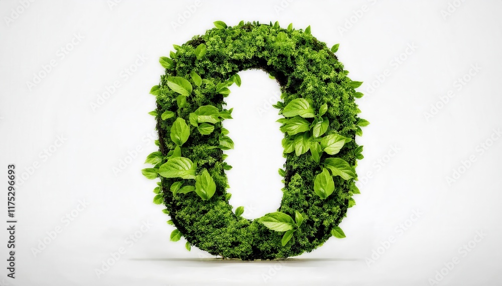Zero 0 Made of Lush Green Leaves and Moss: Eco-Friendly Numeral Design for Sustainability, Nature-Themed Projects, and Environmental Art Zero 0 Made of Lush Green Leaves and Moss: Eco-Friendly Numeral Design for Sustainability, Nature-Themed Projects, and Environmental Art