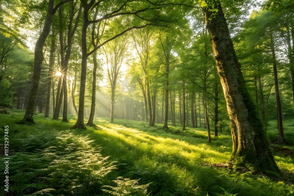 morning in the forest morning in the forest