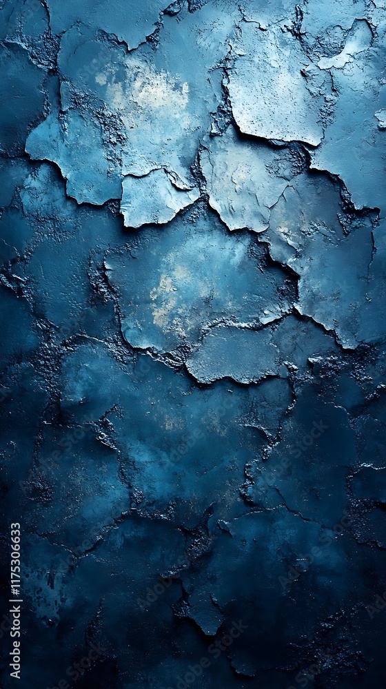 Surface Textured Blue Cracked Background Surface Textured Blue Cracked Background