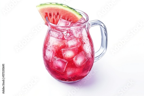 Wallpaper Mural Refreshing Watermelon Ice Cubes In A Pitcher Torontodigital.ca