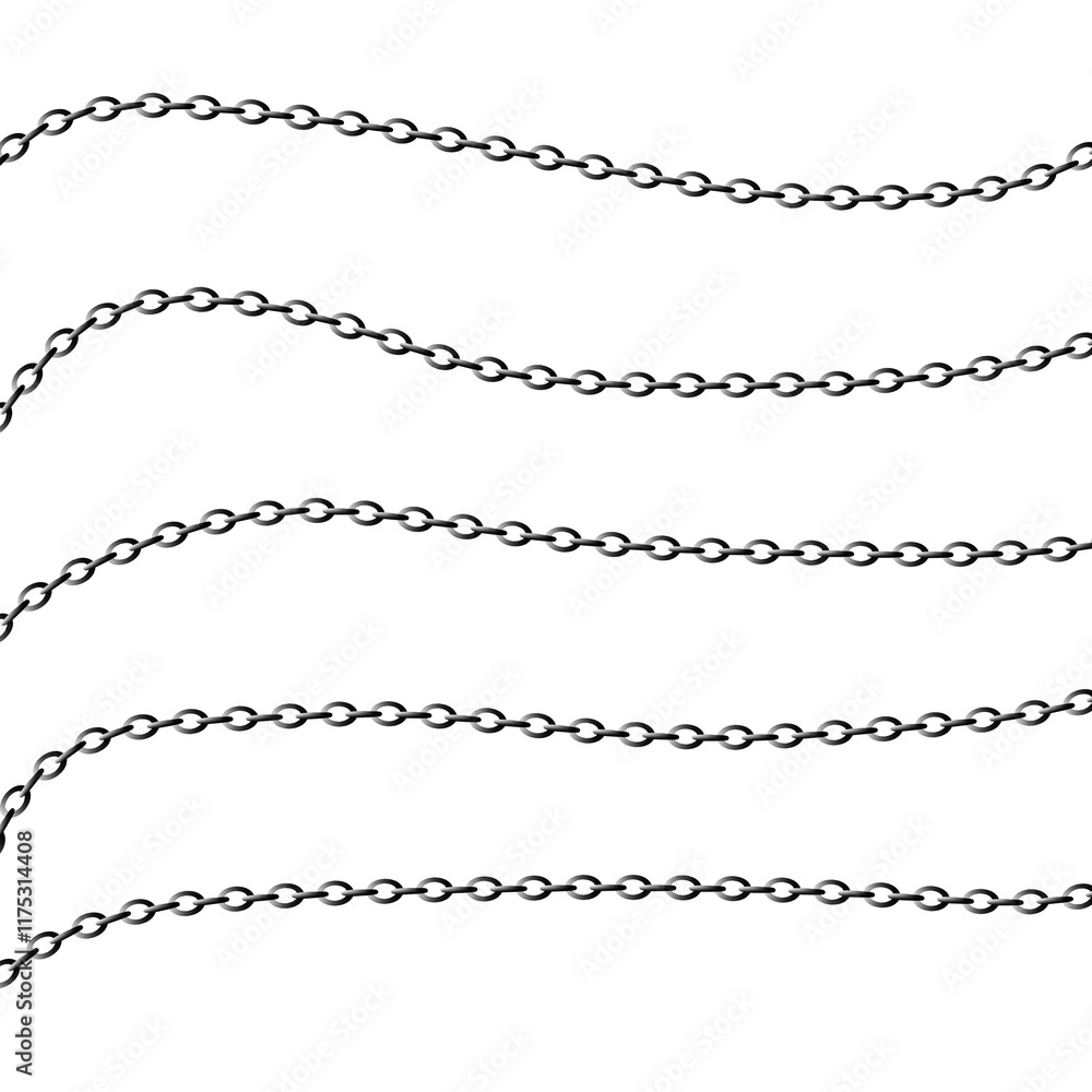 Illustration of an isolated iron chain icon on a white background. Illustration of an isolated iron chain icon on a white background.