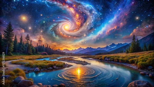 Surreal Eridanus Constellation: Celestial River of Starscapes photo