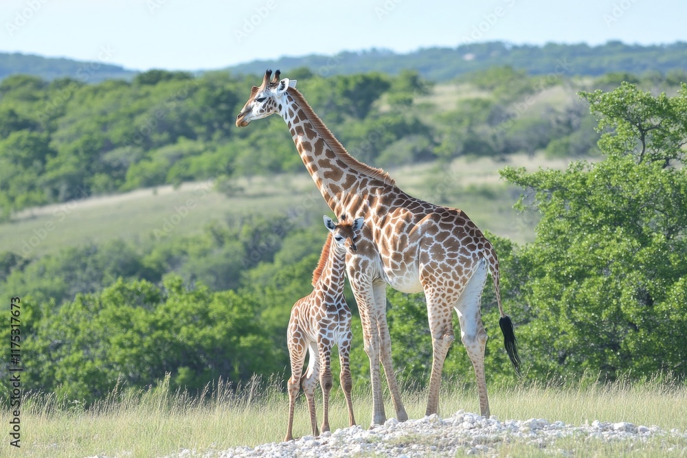 Obraz premium giraffe in the serengeti