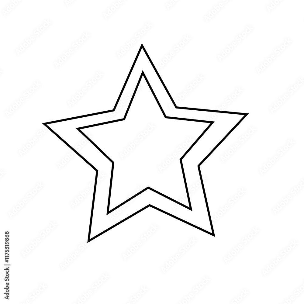 Obraz premium red star isolated on white