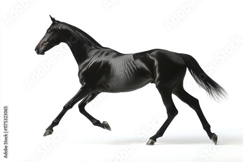 An elegant brown-gray horse in a distinctive ensemble, depicted as a PNG