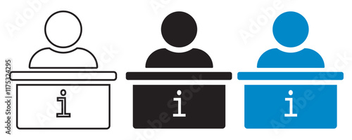 Reception icon for web and mobile Vector isolated illustration