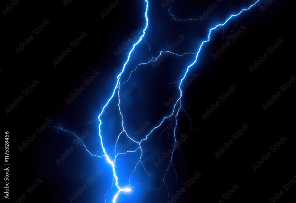 Fototapeta premium a lightning bolt in the dark sky