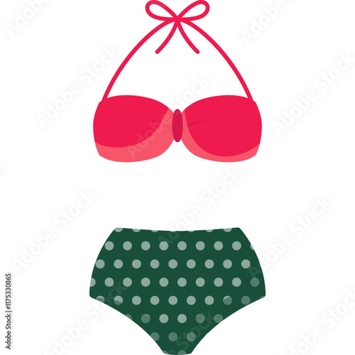 bikini vector with isolated background 