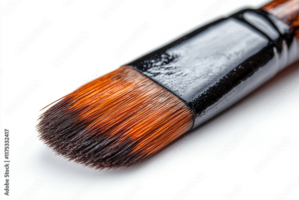 Close up view of a detail paintbrush
