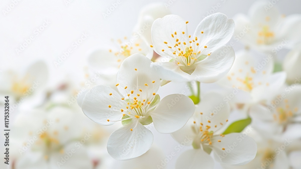 Delicate White Blossoms: A Close-Up of Spring's Beauty Delicate White Blossoms: A Close-Up of Spring's Beauty