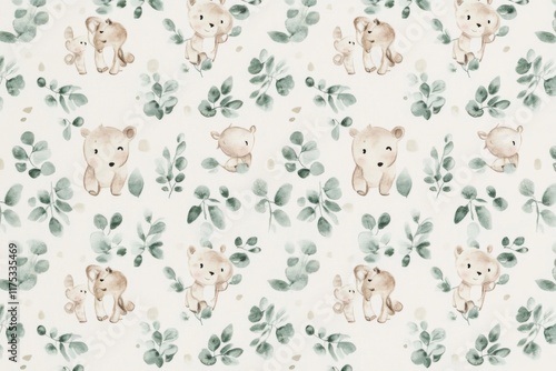 A cartoon safari zoo with an animal border frame is set against a watercolor backdrop