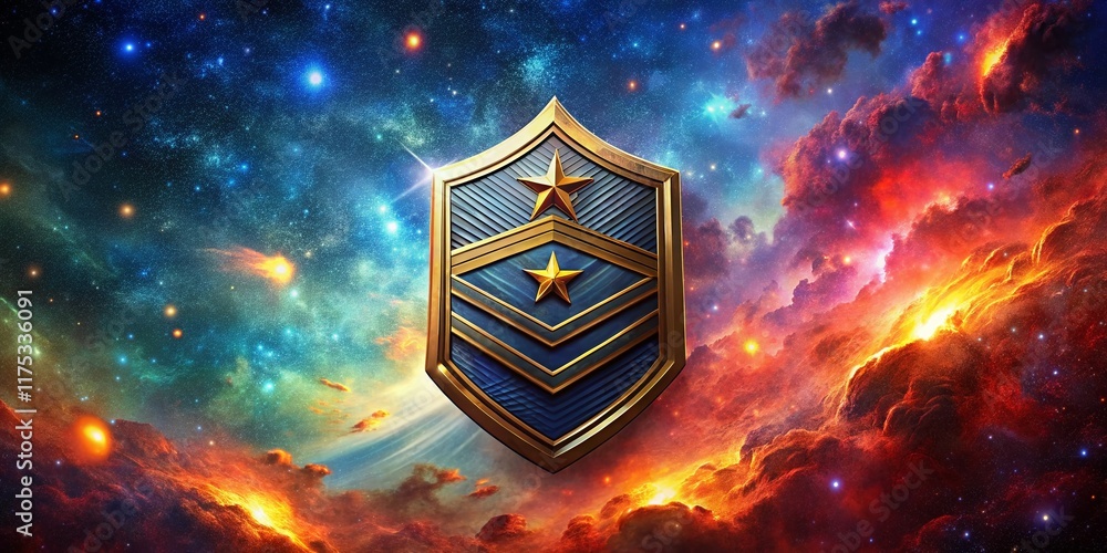Fototapeta premium Surreal Marine Corps Rank Insignia: Dreamlike Military Badge Photography