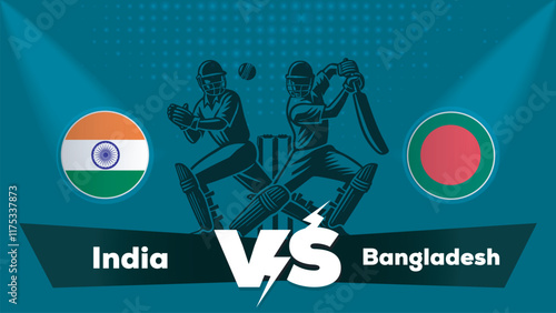 ind vs pakIndia VS Bangladesh Match , Bangladesh Vs India cricket match , Cricket match concept with creative illustration.eps