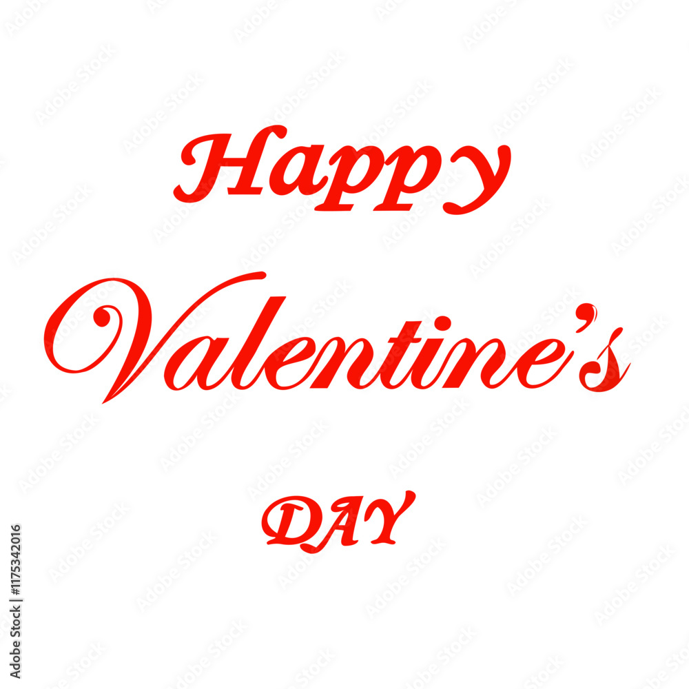Romantic Happy Valentine's Day Text Art Transparent Background Typography Romantic Happy Valentine's Day Text Art Transparent Background Typography