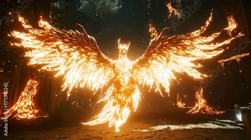 Fiery Phoenix Rising: A Digital Masterpiece