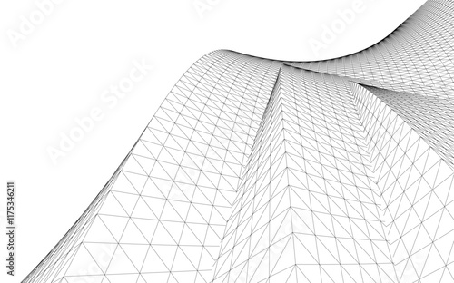 Architectural drawing. Futuristic background