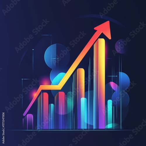 2025 Business growth, investment profit increase, growing sales and revenue, progress or development concept, arrow graph corporate future growth plan photo