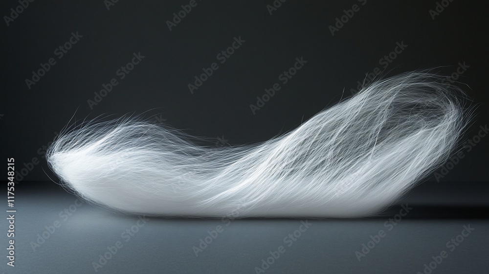 Abstract White Fibers Swirl: A Study in Texture and Form Abstract White Fibers Swirl: A Study in Texture and Form