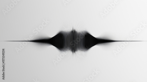 A symmetrical waveform fading gradually from left to right