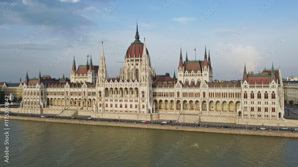 Budapest city and Danube river Budapest city and Danube river