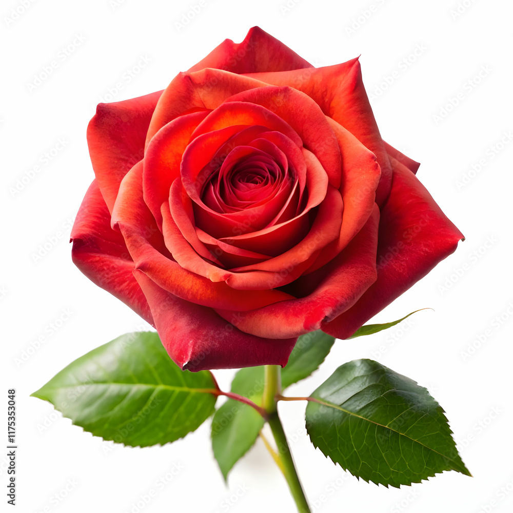 Naklejka premium rose with white back ground