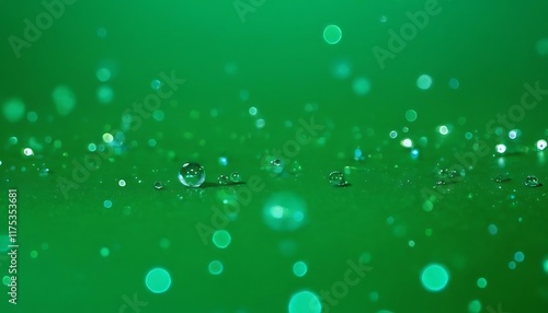 Wallpaper Mural Abstract Green and Emerald Malachite Bokeh Water Splashes and Bubbles. Torontodigital.ca