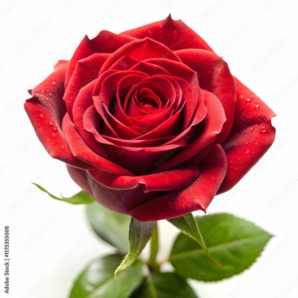 Naklejka premium rose with white back ground