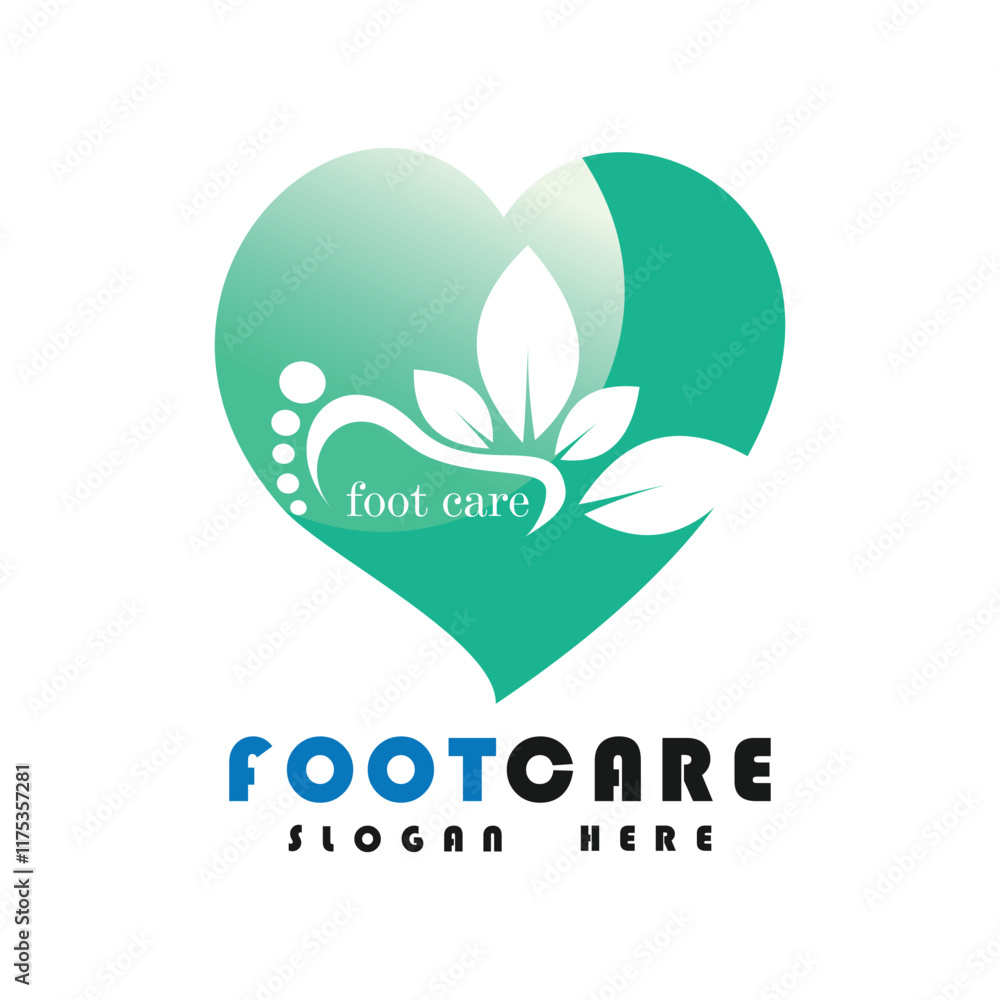 Fototapeta premium Foot care logo design simple concept Premium Vector