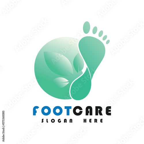 Foot care logo design simple concept Premium Vector