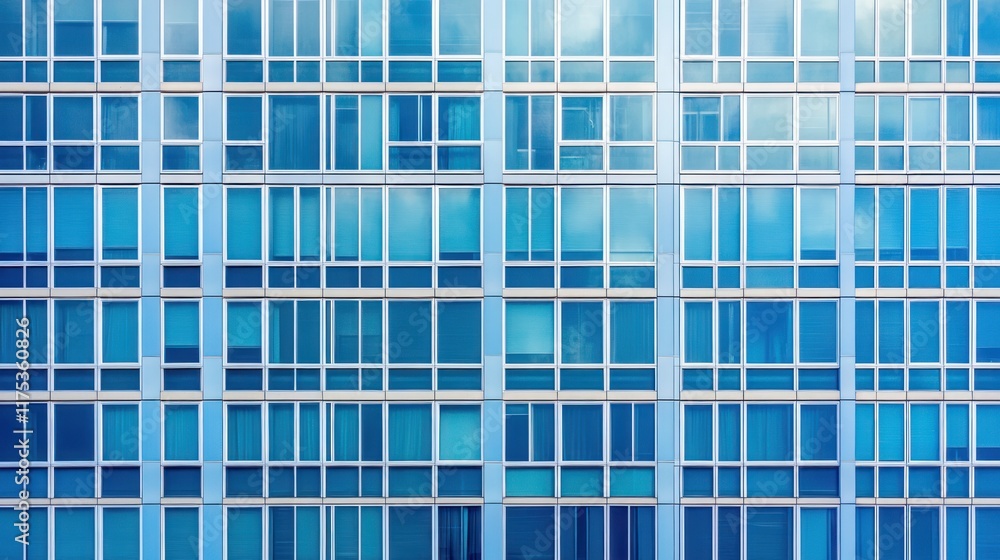 Modern city skyscraper glass facade, blue windows, urban texture, cloudy sky, architectural design Modern city skyscraper glass facade, blue windows, urban texture, cloudy sky, architectural design