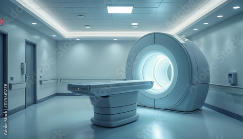 Modern Medical Imaging Room with MR Scanner