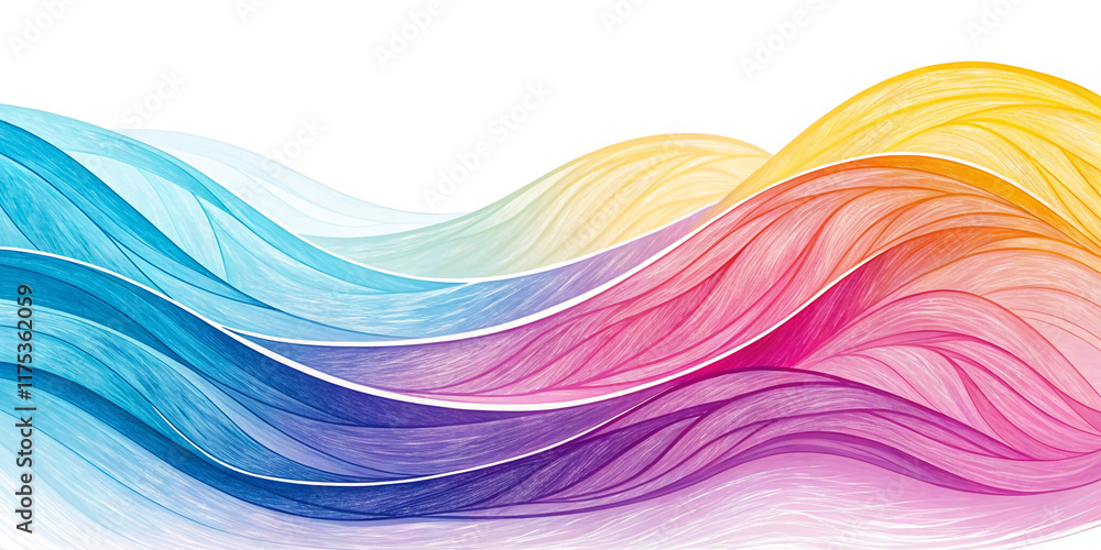 Obraz premium A Dynamic Abstract Vibrant Color Wave Isolated on a Clean Background