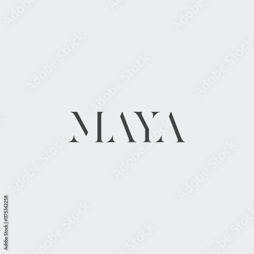 Maya Letter logo design vector template