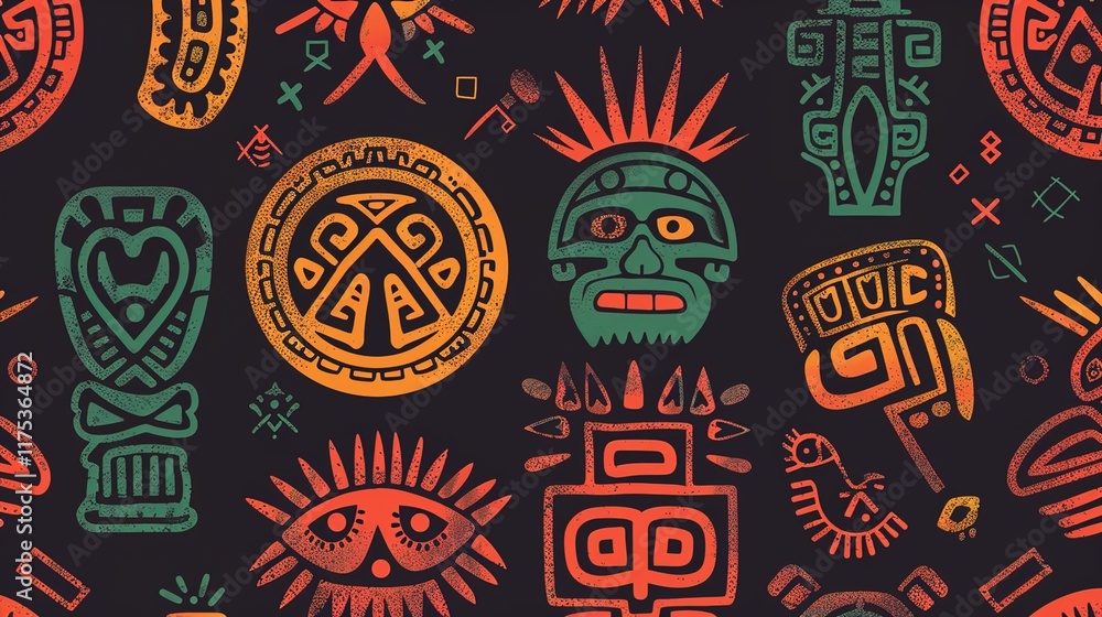 aztec symbol seamless pattern wallpaper aztec symbol seamless pattern wallpaper