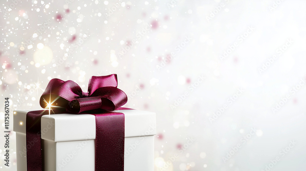 surprise box gift with burgundy bow for valentine's day surprise box gift with burgundy bow for valentine's day