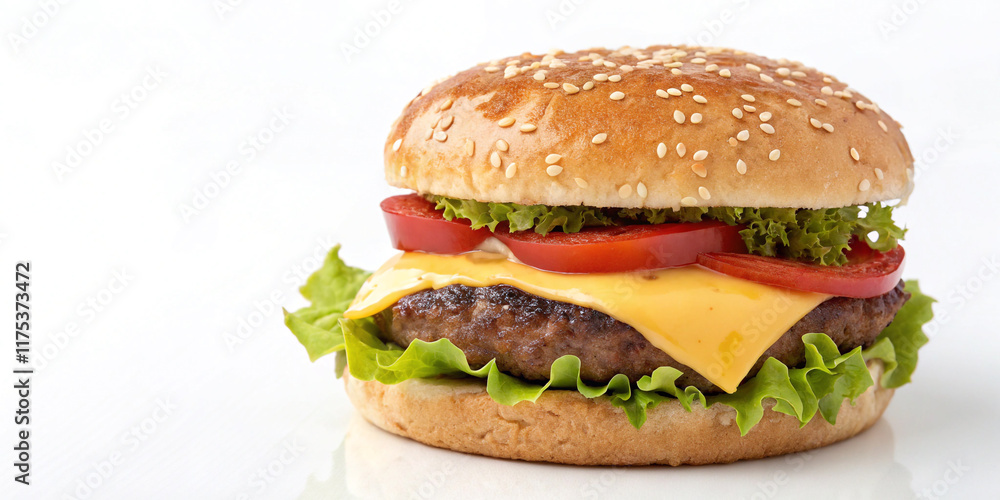 Charming Cheeseburger for Culinary Presentation Charming Cheeseburger for Culinary Presentation