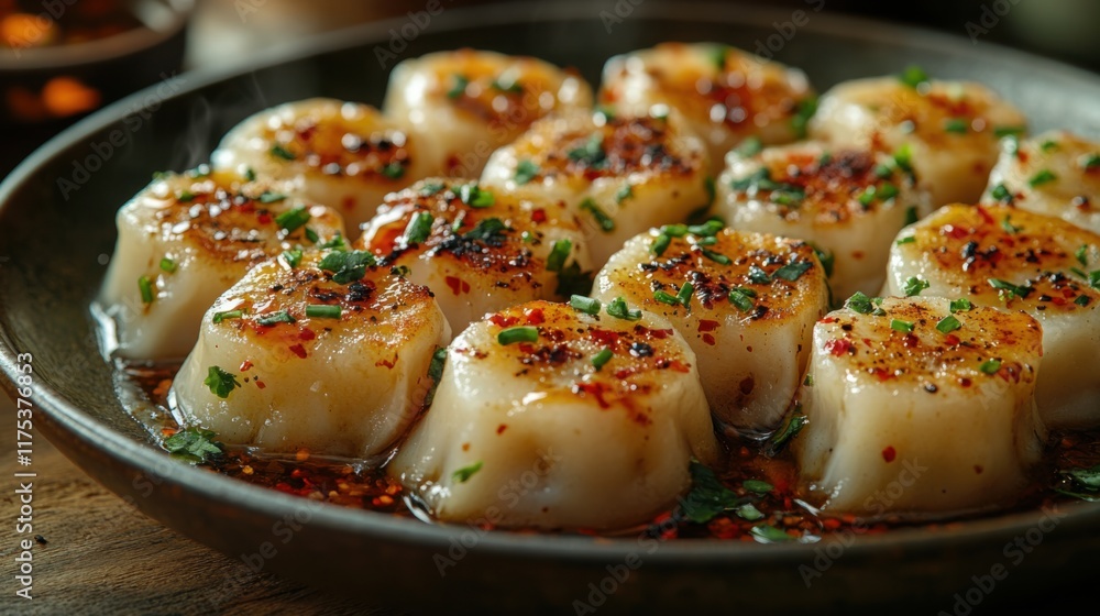 Delicious Pan Fried Dumplings Transparent Background. Delicious Pan Fried Dumplings Transparent Background.