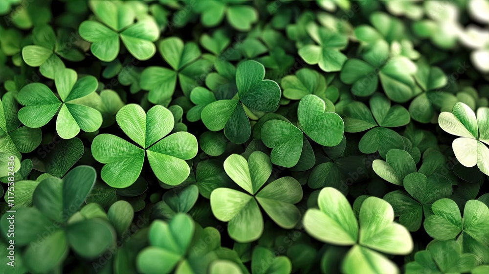 Delicate Clover Pattern Creates a Tranquil Atmosphere in Lush Greenery