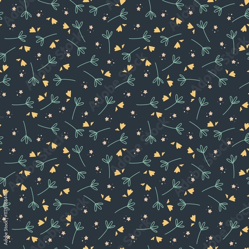 Vibrant Floral Seamless, Charming Blooming Flowers Pattern