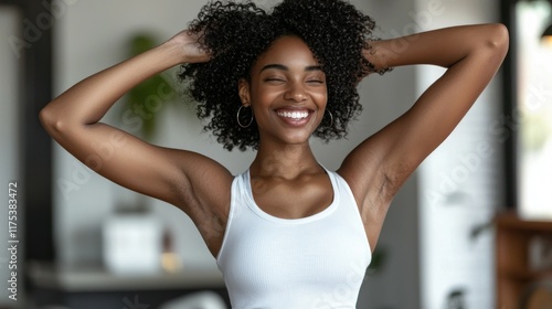 Radiant Confidence: A Portrait of Joyful Black Woman