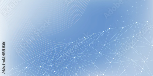 Global network connection banner design template. Header social network communication in the global business concept. Big data visualization. Internet