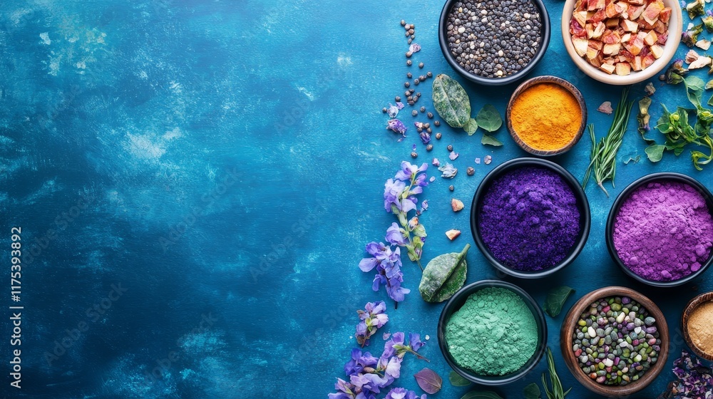 Vibrant Superfood Harvest: A Colorful Bounty - A vibrant array of superfoods, showcasing nature's colorful bounty. Health, nutrition, wellness, vitality, and abundance are symbolized. Vibrant Superfood Harvest: A Colorful Bounty - A vibrant array of superfoods, showcasing nature's colorful bounty. Health, nutrition, wellness, vitality, and abundance are symbolized.
