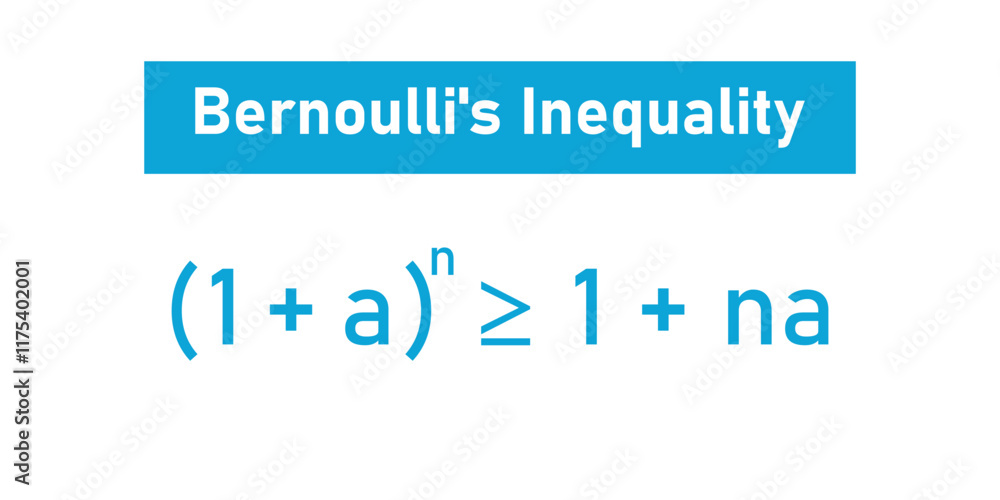 Bernoulli's inequality formula in mathematics. Bernoulli's inequality formula in mathematics.