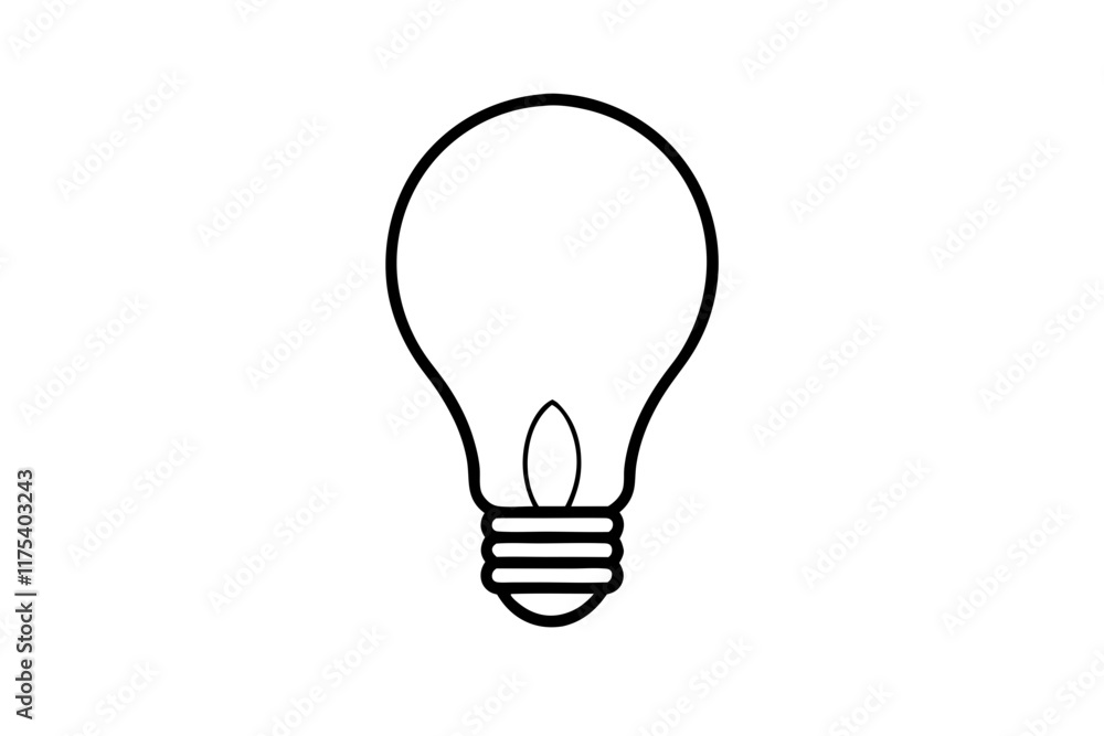 Light Bulb Line Art Icon - Creative SVG Design Light Bulb Line Art Icon - Creative SVG Design