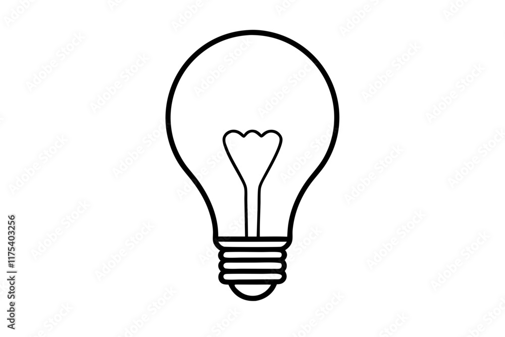 Light Bulb Line Art Icon - Creative SVG Design Light Bulb Line Art Icon - Creative SVG Design