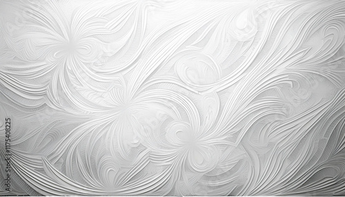 Soft ripples of white fabric create an elegant, serene atmosphere in a bright, minimalist space