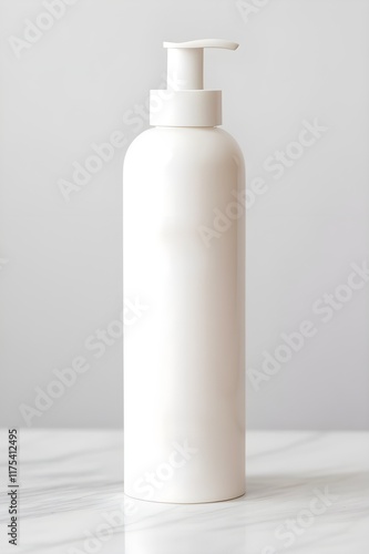 white plastic bottle isolated on white
