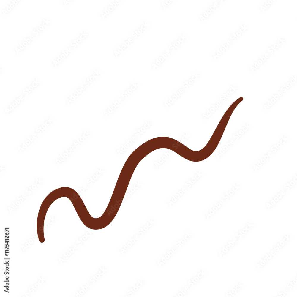 Parasiting worm vector Parasiting worm vector