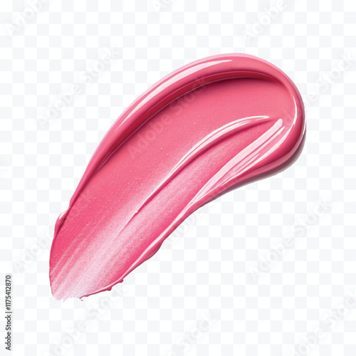 abstract 3d lipstick smudges in different colour style isolated on white background